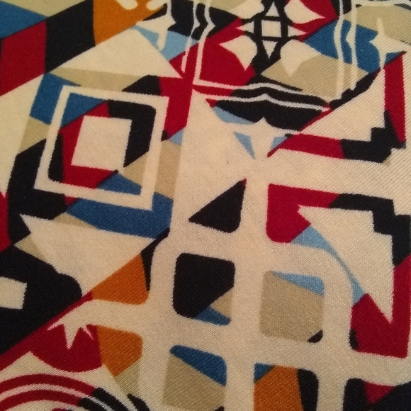 NWT LuLaRoe Maxi skirt, XS, cream and multicolor block pattern - Picture 2 of 4